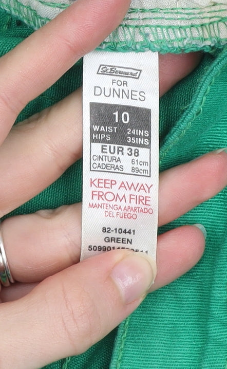 Dunnes Women Green Skinny Jeans Size 10 Stretch Denim