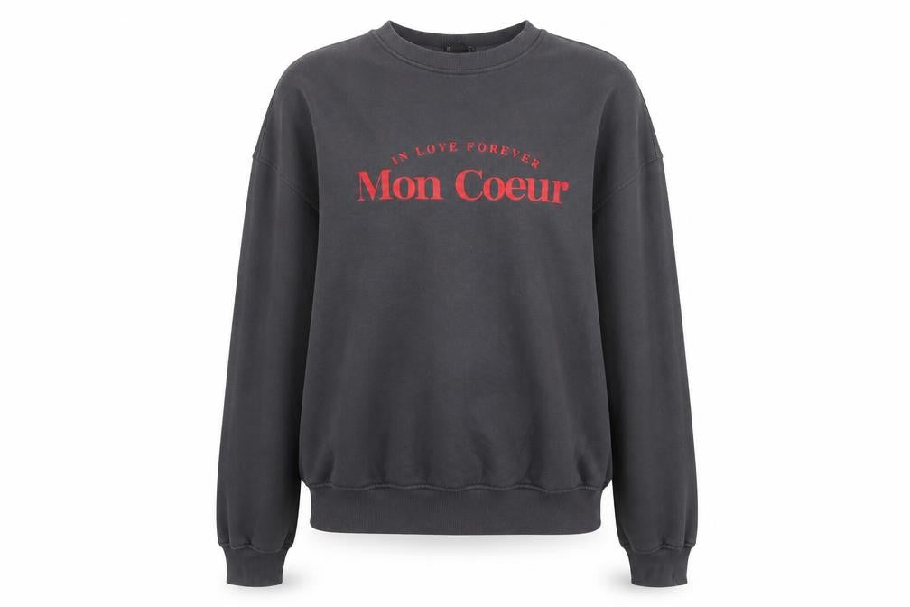 Front view of Dunnes Women’s Grey Mon Coeur Pullover Sweatshirt, size S