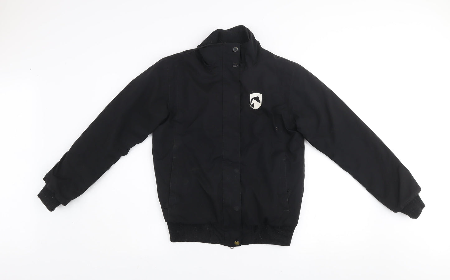 Requisite Girls Black 13 Years Bomber Jacket Equestrian Lined Waterproof
