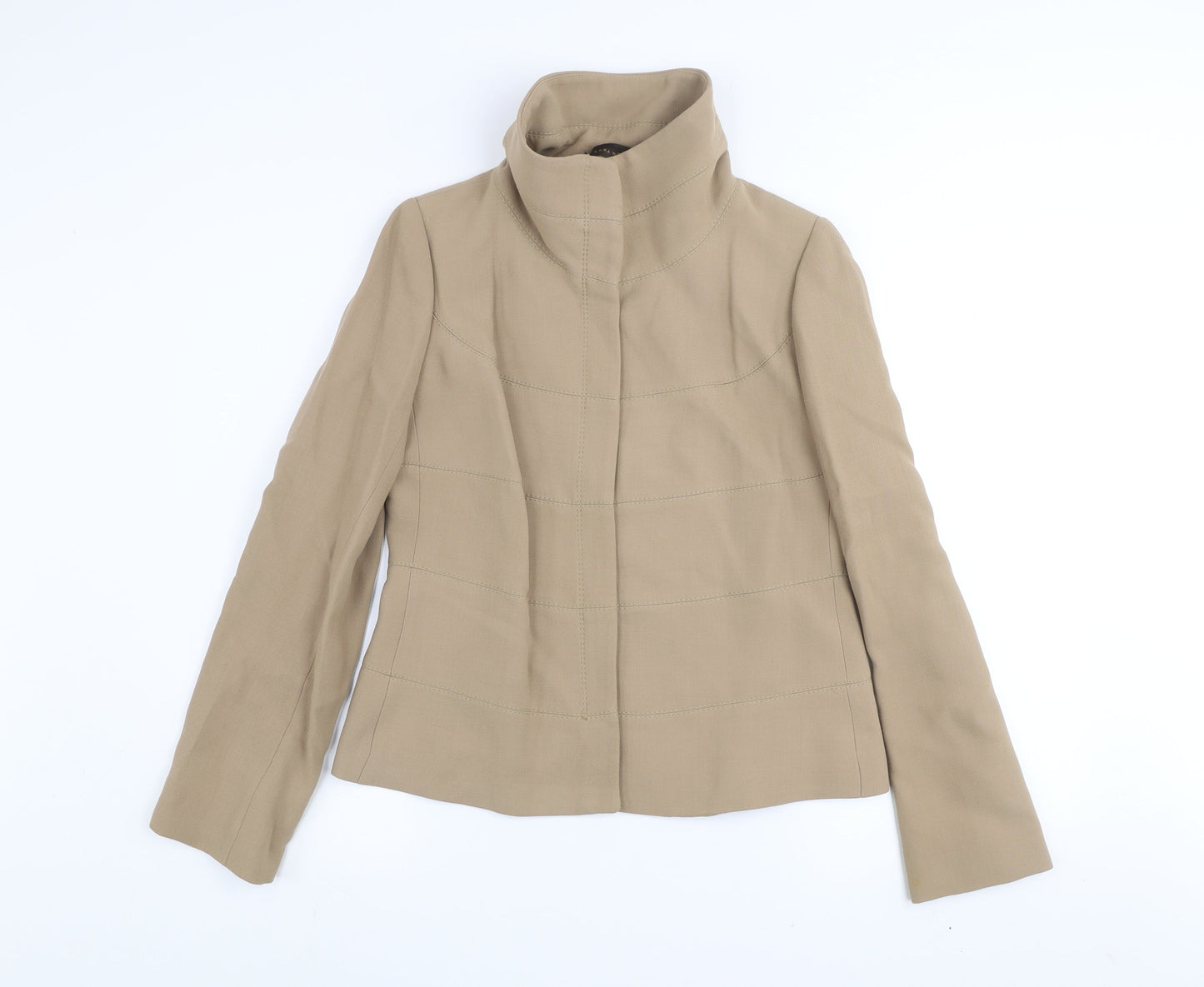 Zara Woman Beige Cotton Blend Short Jacket Small