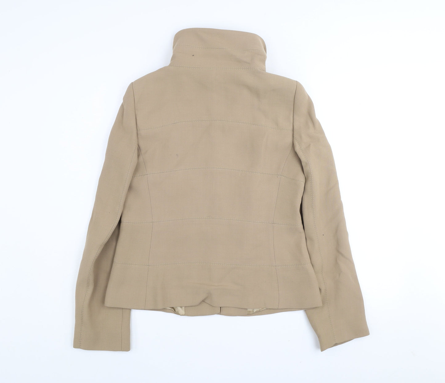 Zara Woman Beige Cotton Blend Short Jacket Small