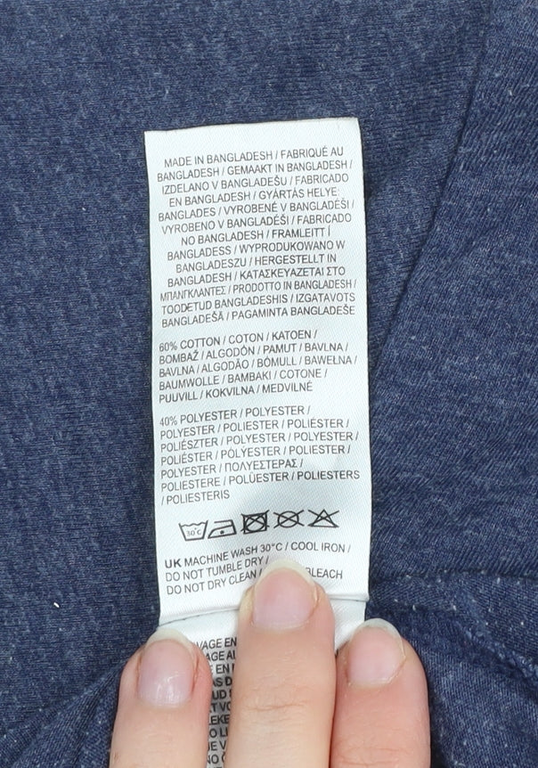 Lee Cooper Women's Blue Short Sleeve Crew Neck T-Shirt Size 14