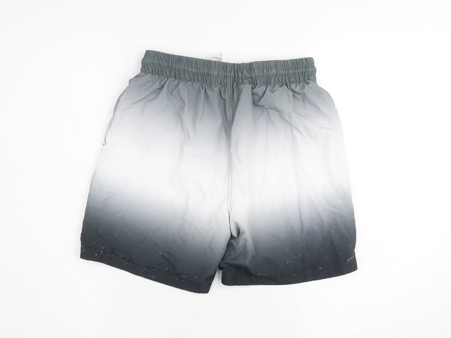 McKenzie Men’s Grey Ombré Swim Shorts XS Quick Dry Lined Elastic Waist