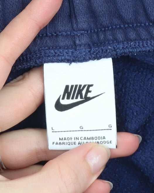 Nike Men's Blue Fleece Jogger Sweatpants L Regular Fit