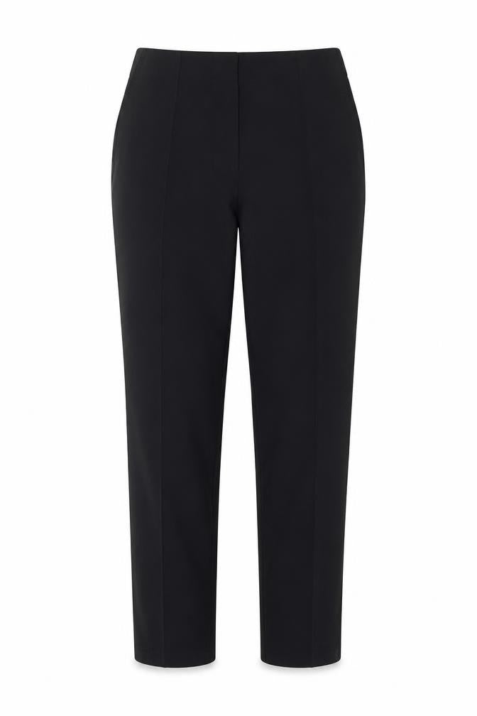 Marks and Spencer Women's Black Size 10 Regular Straight Leg Stretch Trousers