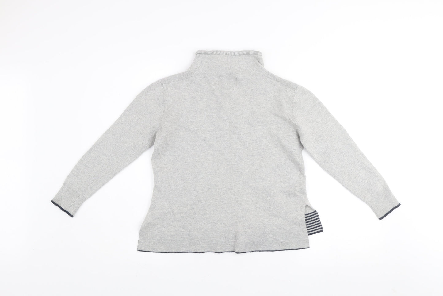 BAM Bamboo Clothing Womens Grey M Pullover Knit Jumper with Pockets
