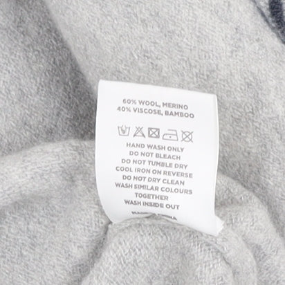 BAM Bamboo Clothing Womens Grey M Pullover Knit Jumper with Pockets
