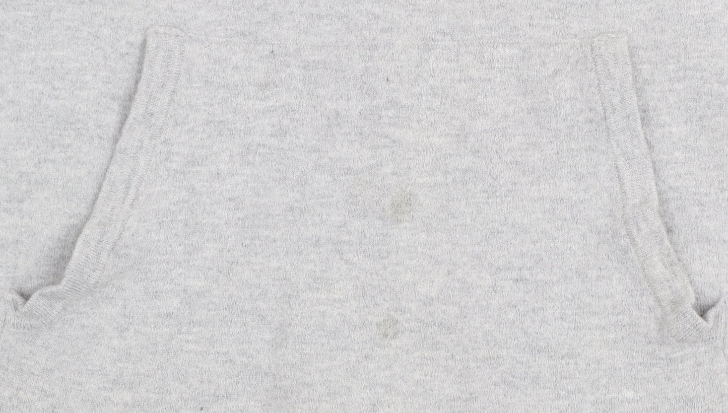 BAM Bamboo Clothing Womens Grey M Pullover Knit Jumper with Pockets