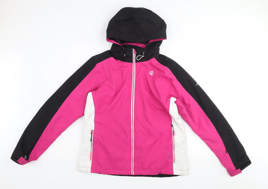 Dare 2B Women's Pink Waterproof Ski Jacket Size 18 Hooded Winter Coat