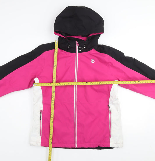 Dare 2B Women's Pink Waterproof Ski Jacket Size 18 Hooded Winter Coat