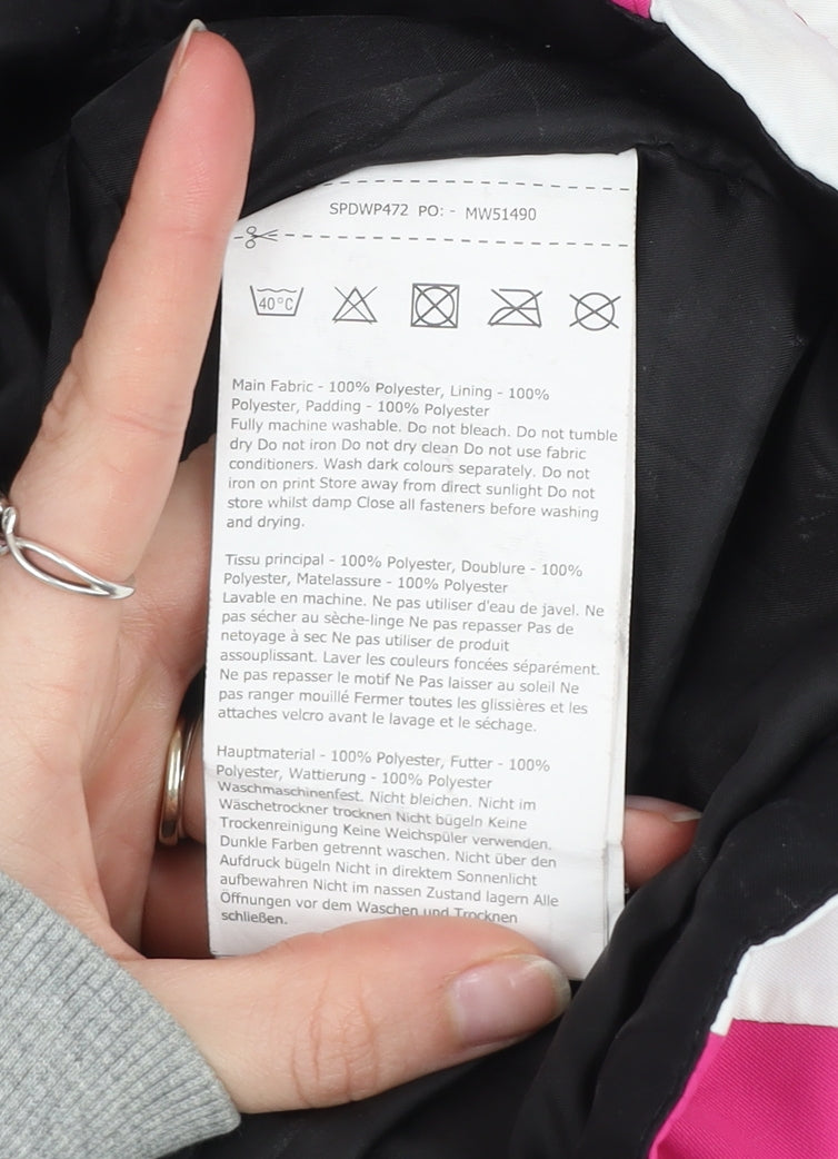 Dare 2B Women's Pink Waterproof Ski Jacket Size 18 Hooded Winter Coat