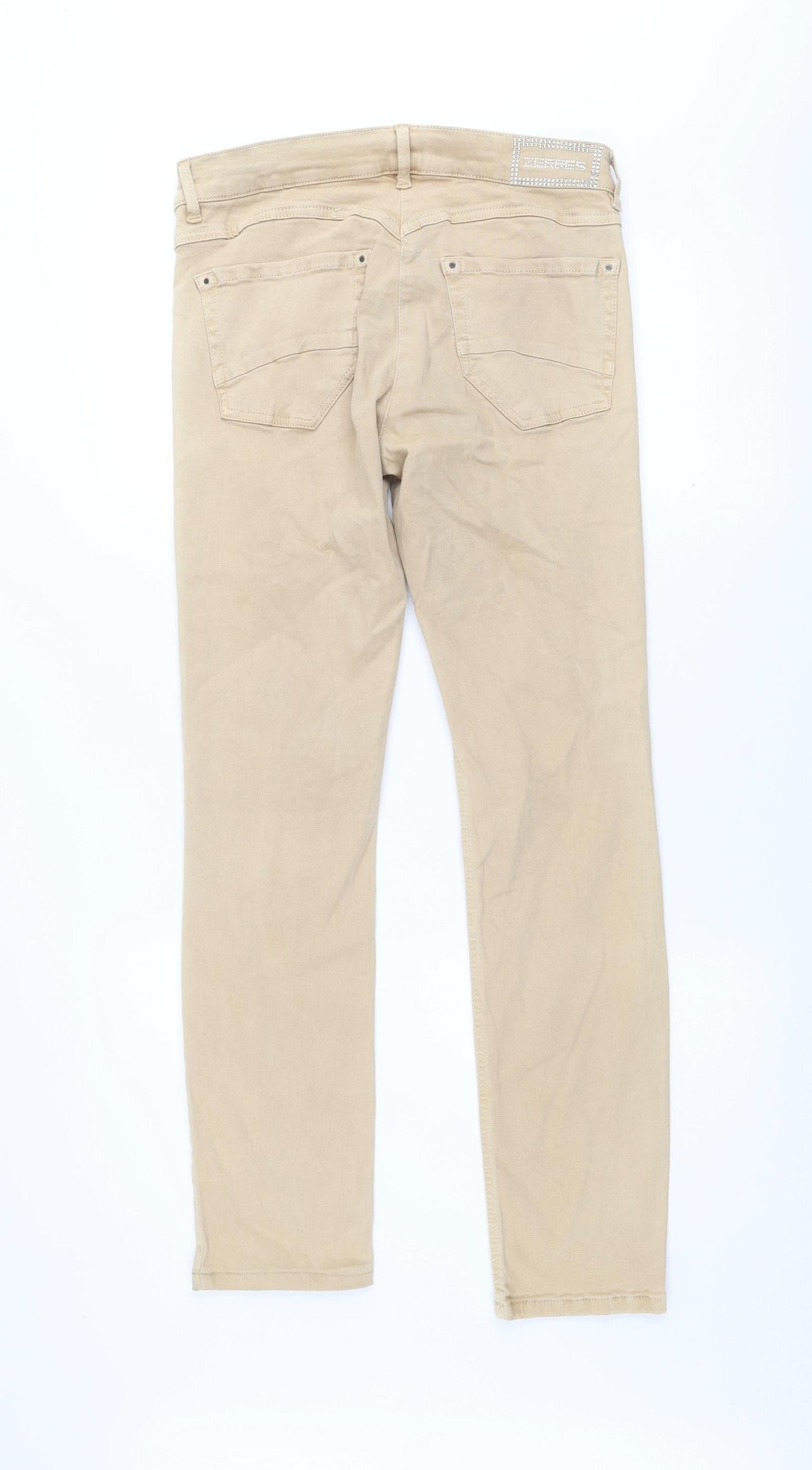 Zerres Sensational Women's Beige Straight Stretch Jeans Size 8