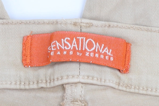 Zerres Sensational Women's Beige Straight Stretch Jeans Size 8