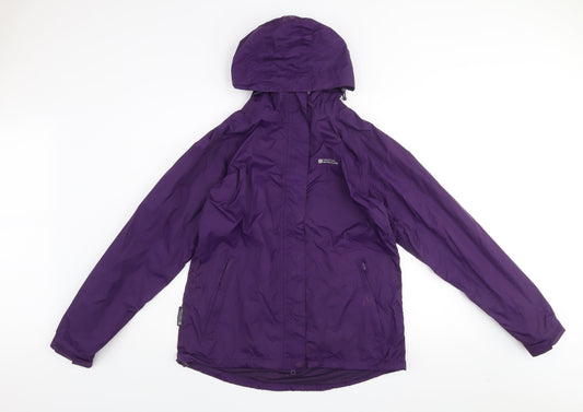 Mountain Warehouse Womens Purple Waterproof Hooded Rain Jacket Size 14