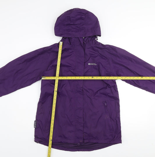 Mountain Warehouse Womens Purple Waterproof Hooded Rain Jacket Size 14