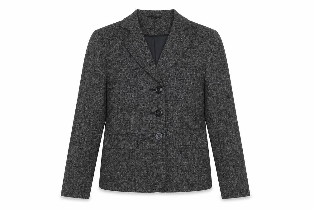 E-vie Womens Grey Size 12 Classic Blazer Jacket