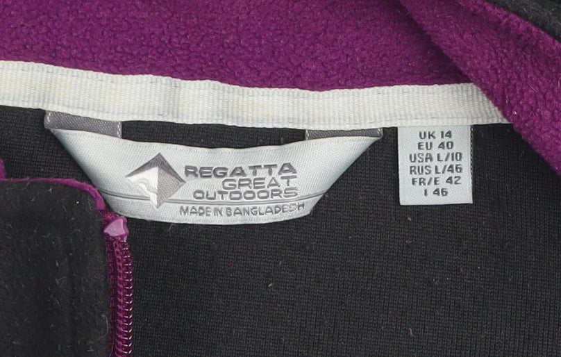 Regatta Women's Black Fleece Waistcoat Size 14 Outdoor Bodywarmer