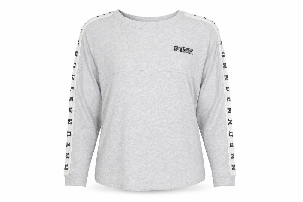 Victoria’s Secret PINK Womens Grey Long Sleeve Pullover Sweatshirt S