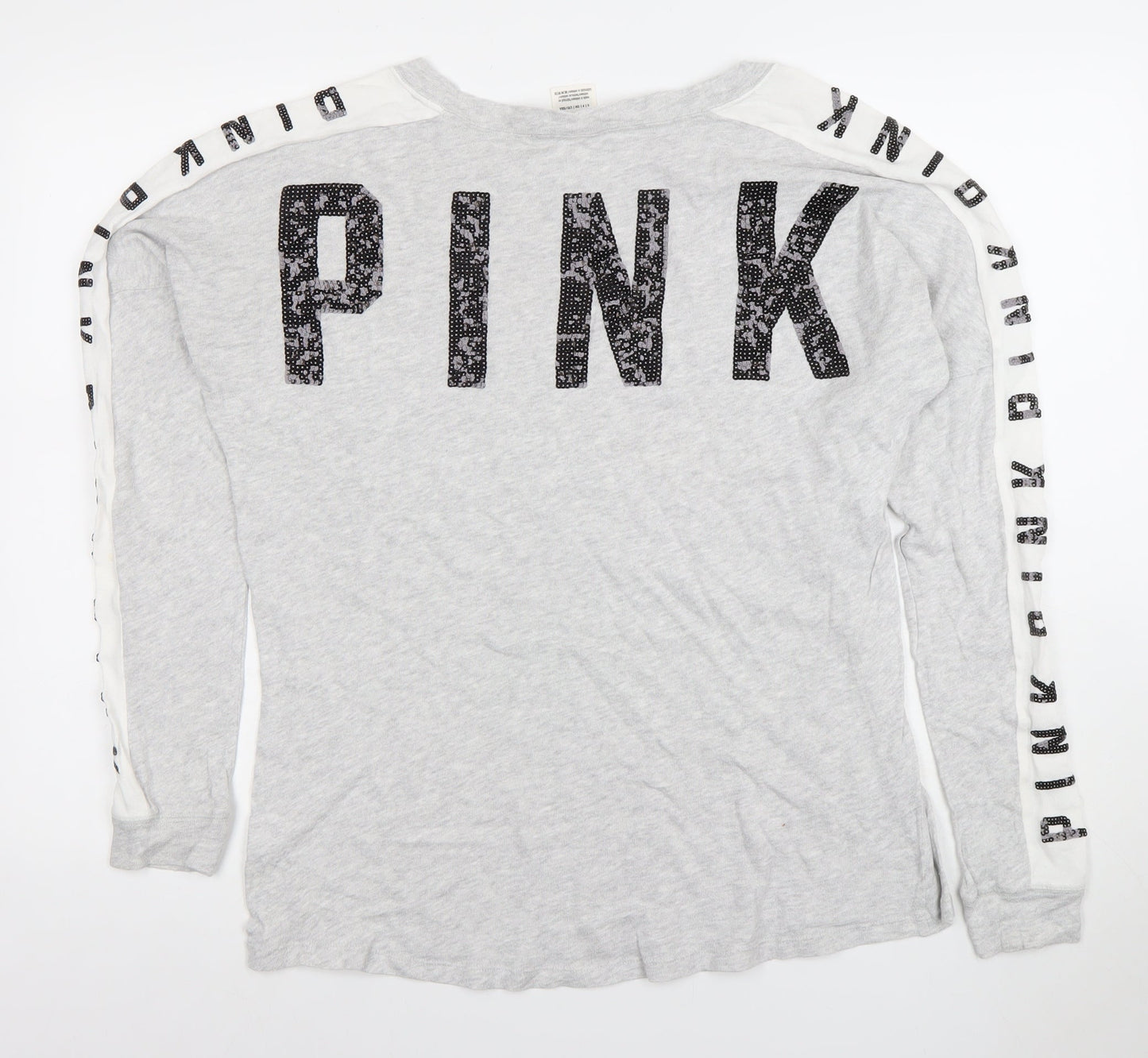 Victoria’s Secret PINK Womens Grey Long Sleeve Pullover Sweatshirt S