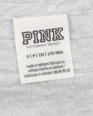 Victoria’s Secret PINK Womens Grey Long Sleeve Pullover Sweatshirt S