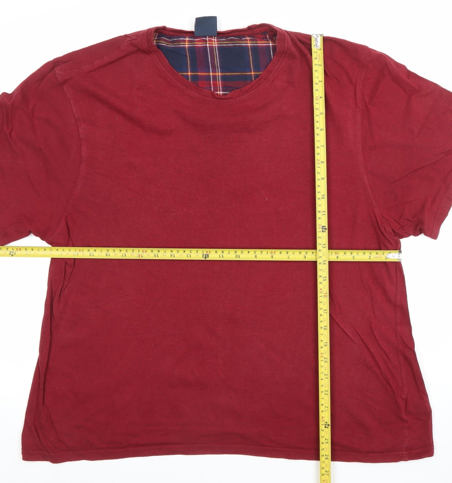 CargoBay Men's Red Cotton Crew Neck Short Sleeve T-Shirt Size L