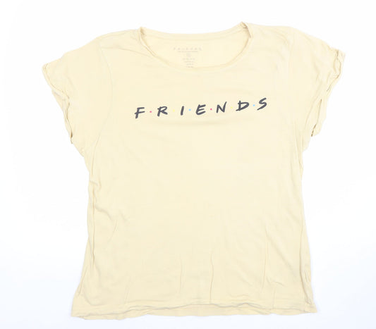 Women's Beige Friends TV Show Nightshirt T-Shirt Style Size 12-14