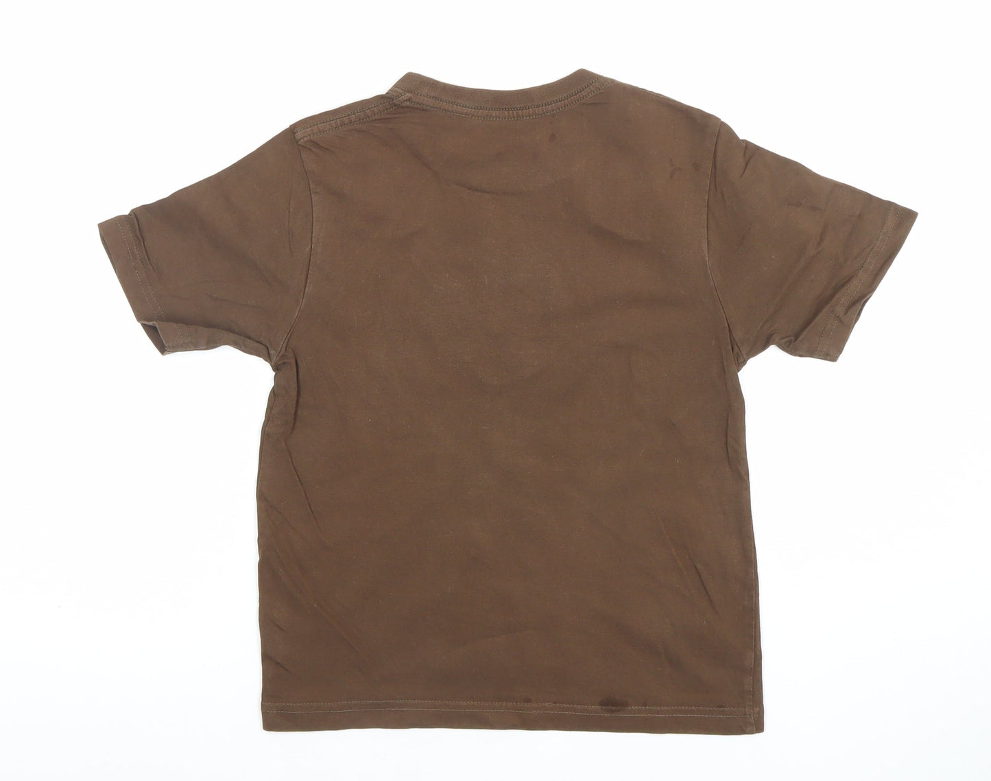 Timberland Boys Brown Graphic Short Sleeve T-Shirt Size 6 Years