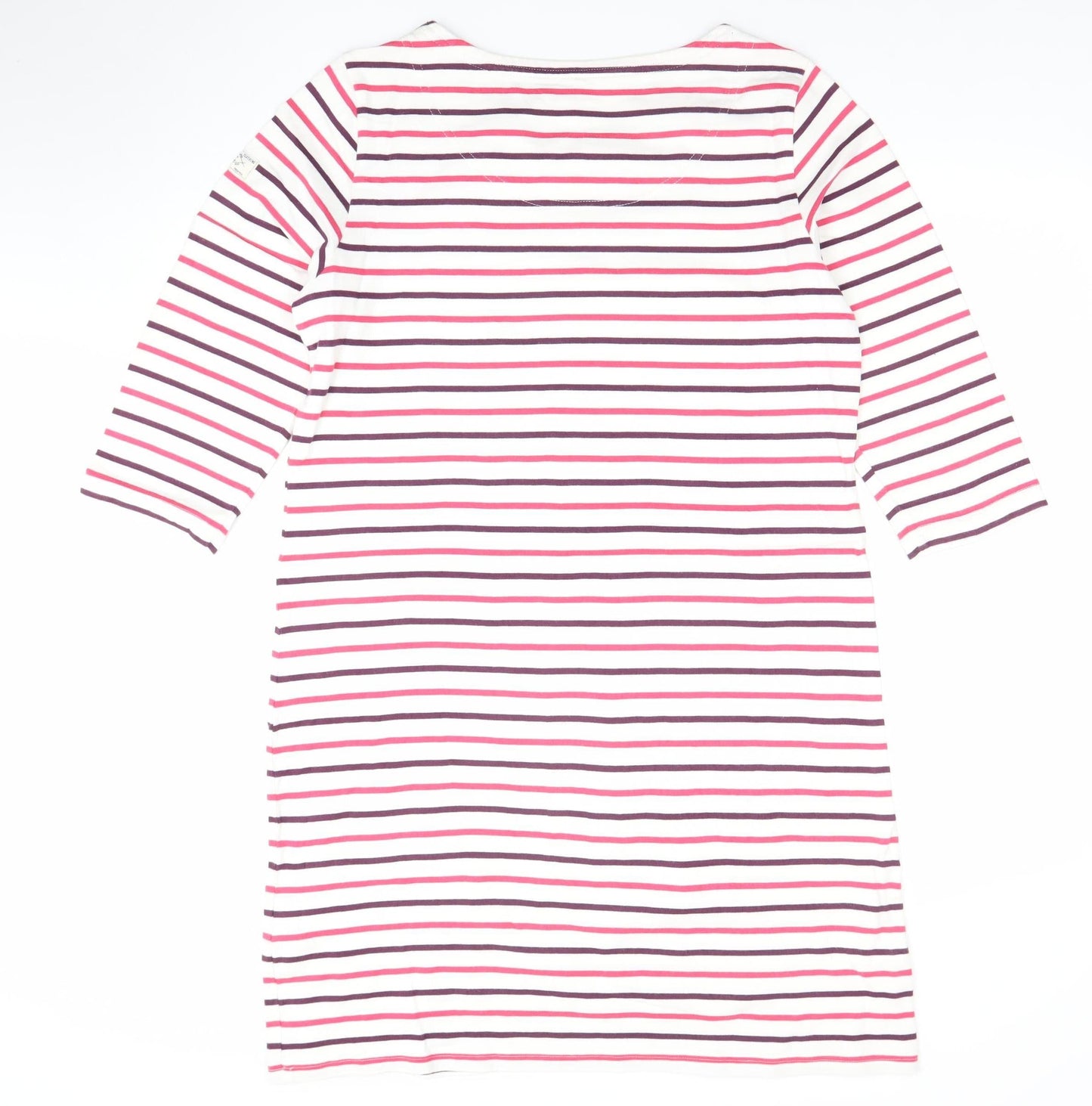 Joules Womens Multicoloured Stripe Shift Dress Size 16 3/4 Sleeve