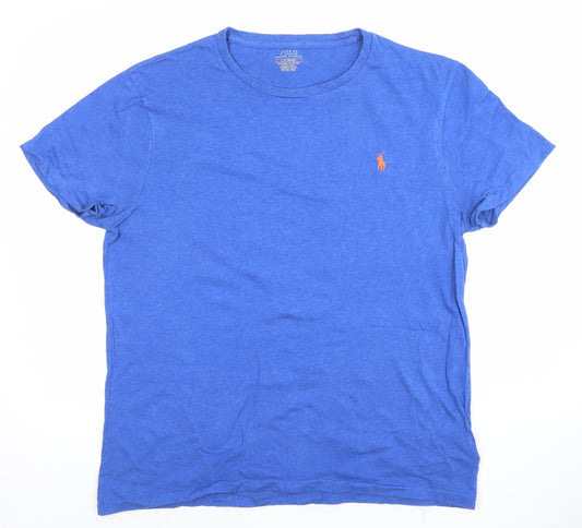 Ralph Lauren Men's Blue Cotton Slim Fit Crew Neck T-Shirt L
