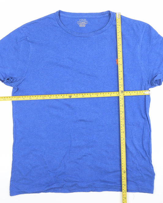Ralph Lauren Men's Blue Cotton Slim Fit Crew Neck T-Shirt L