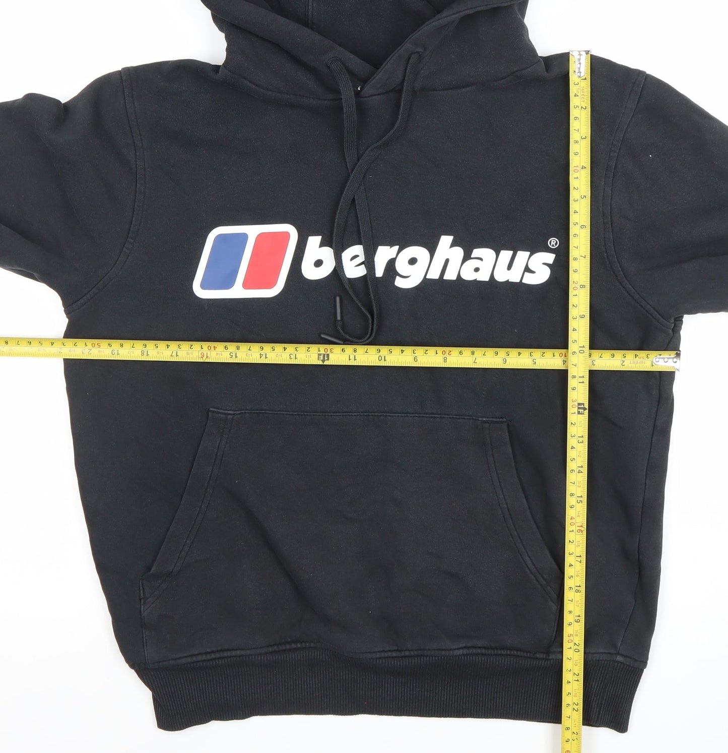 Berghaus Men's Black Pullover Hoodie Small Logo Outdoor Fleece
