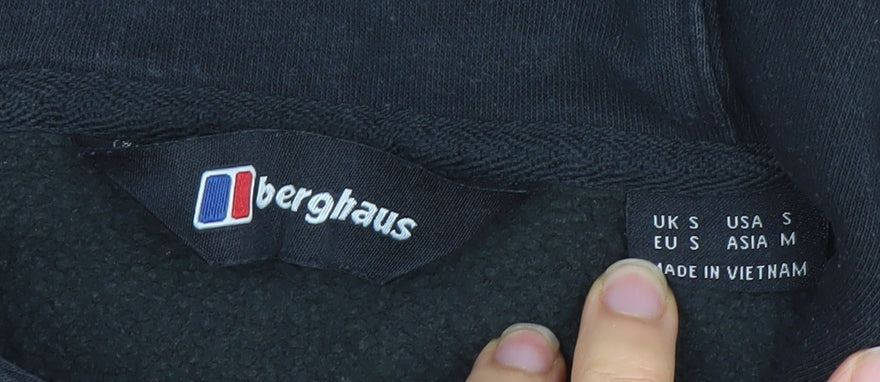 Berghaus Men's Black Pullover Hoodie Small Logo Outdoor Fleece