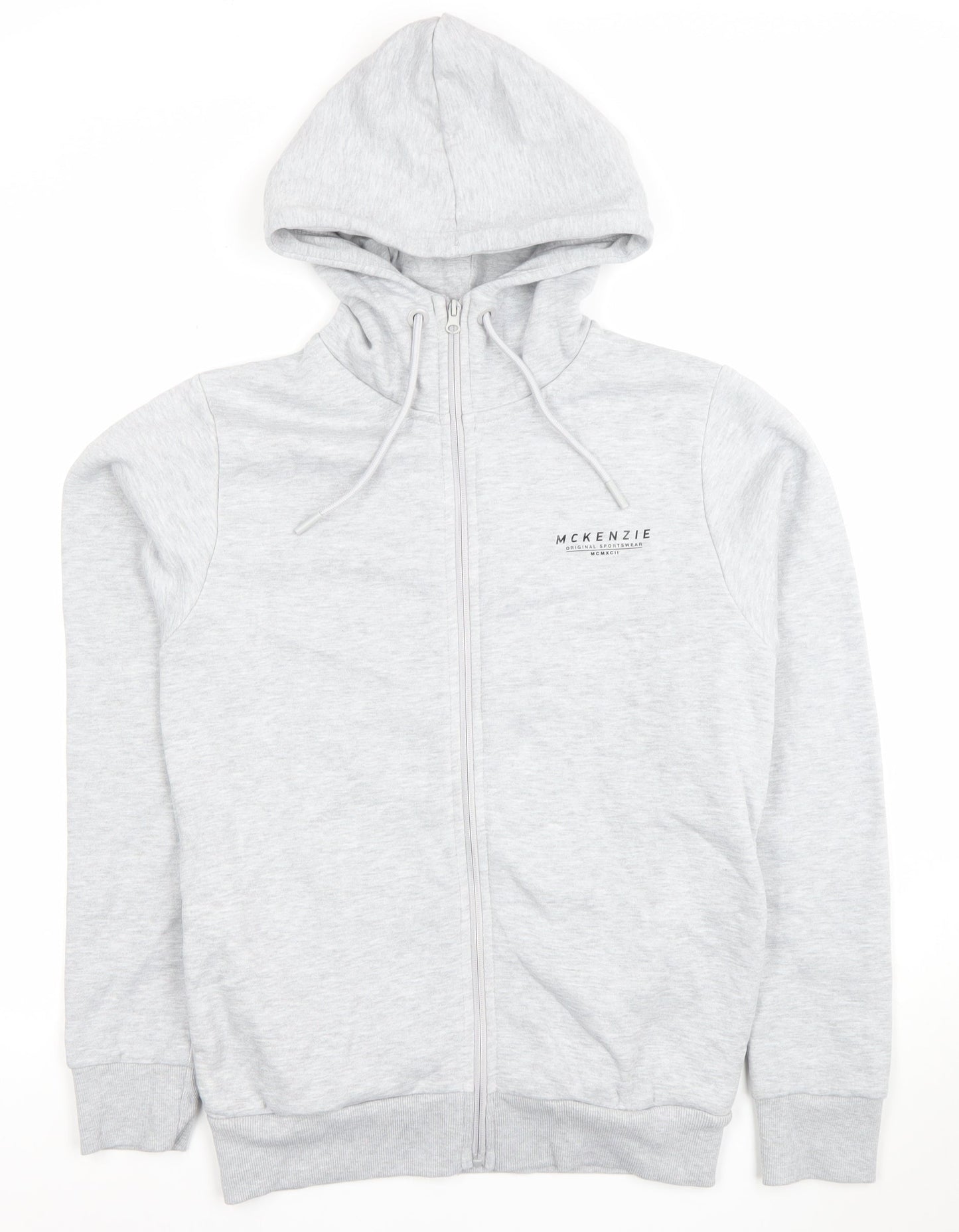 McKenzie Men's Grey Full Zip Hoodie Size M Regular Fit