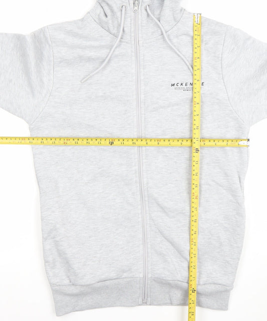 McKenzie Men's Grey Full Zip Hoodie Size M Regular Fit