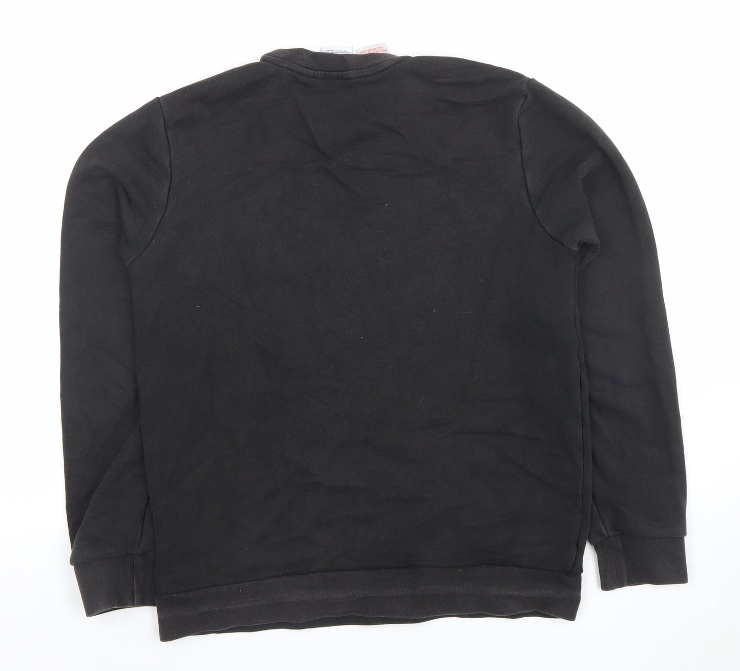 Adidas Boys Black 13-14 Years Crew Neck Pullover Sweatshirt