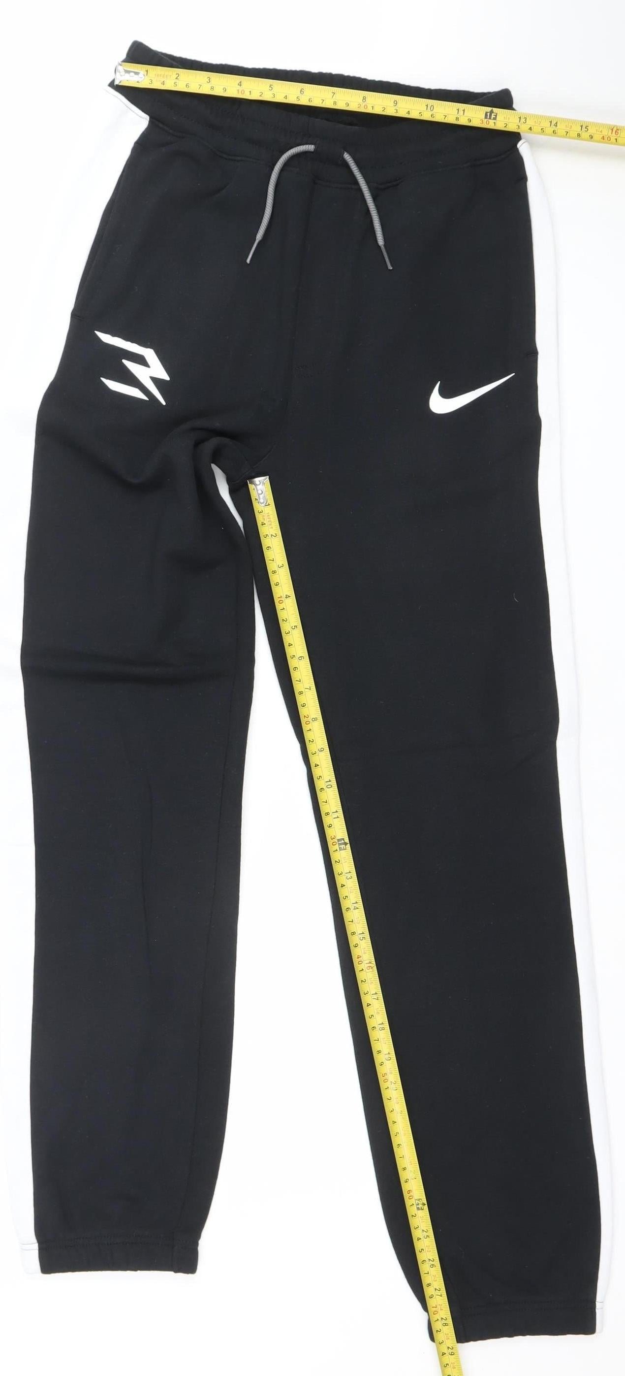 Nike Boys Black XL Jogger Activewear Trousers Cotton Blend with Side Stripe