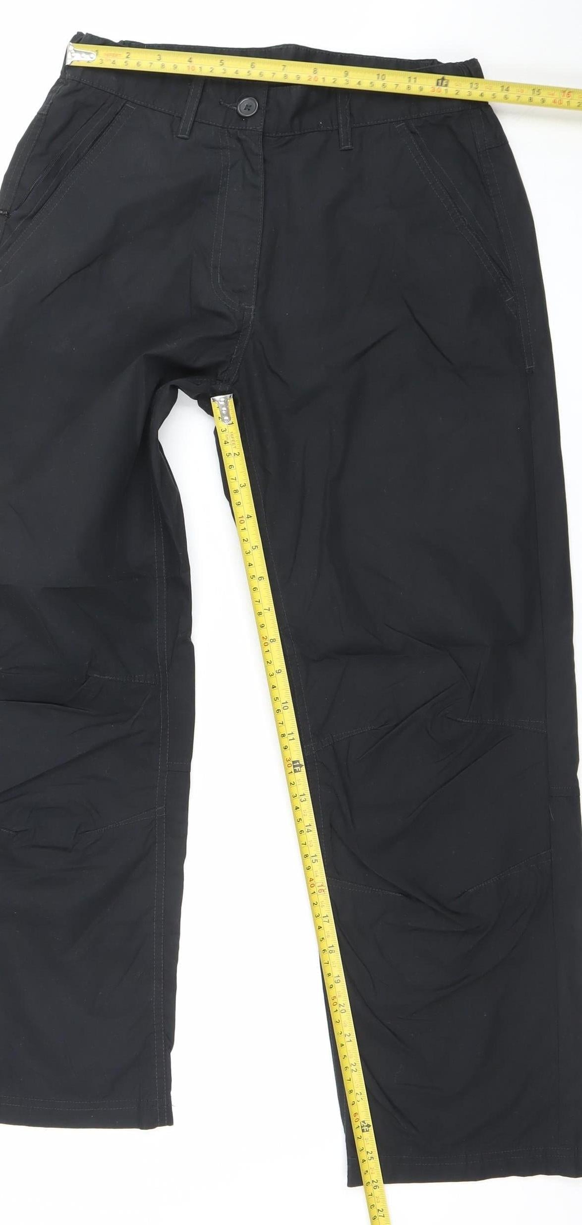 Peter Storm Women Black Size 8 Cargo Trousers Outdoor Water Resistant
