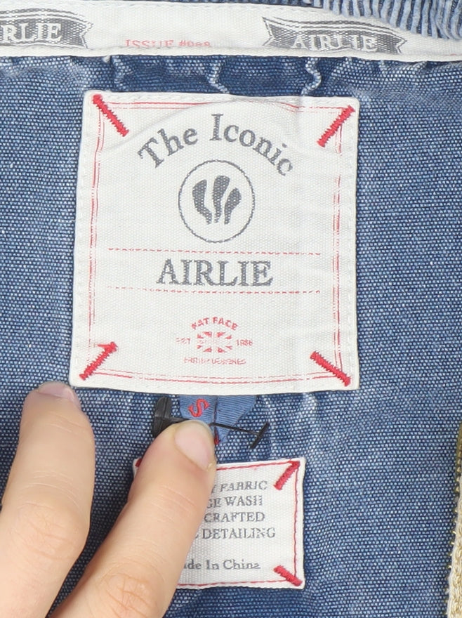 Fat Face Mens Blue 1/4 Zip Cotton Sweatshirt Size M