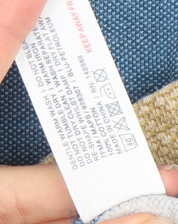 Fat Face Mens Blue 1/4 Zip Cotton Sweatshirt Size M