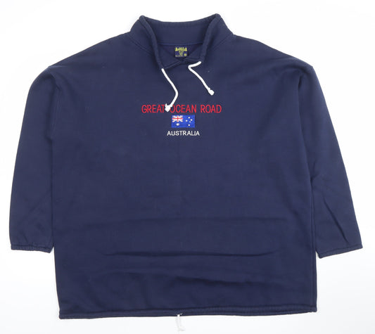 Australia Mens Blue XXL Pullover Sweatshirt Great Ocean Road