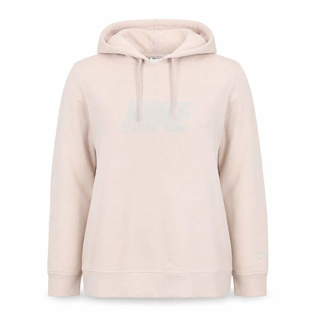 Womens UK L Regular Nike Beige Pullover Hoodie