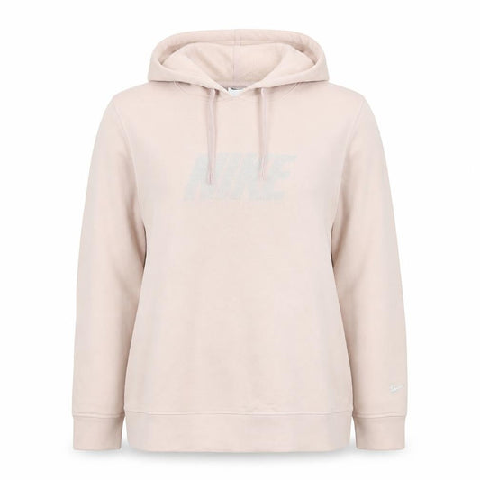 Womens UK L Regular Nike Beige Pullover Hoodie