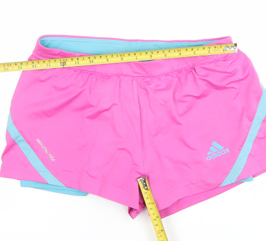Adidas Women's Pink Climalite Formotion Running Shorts Size 12
