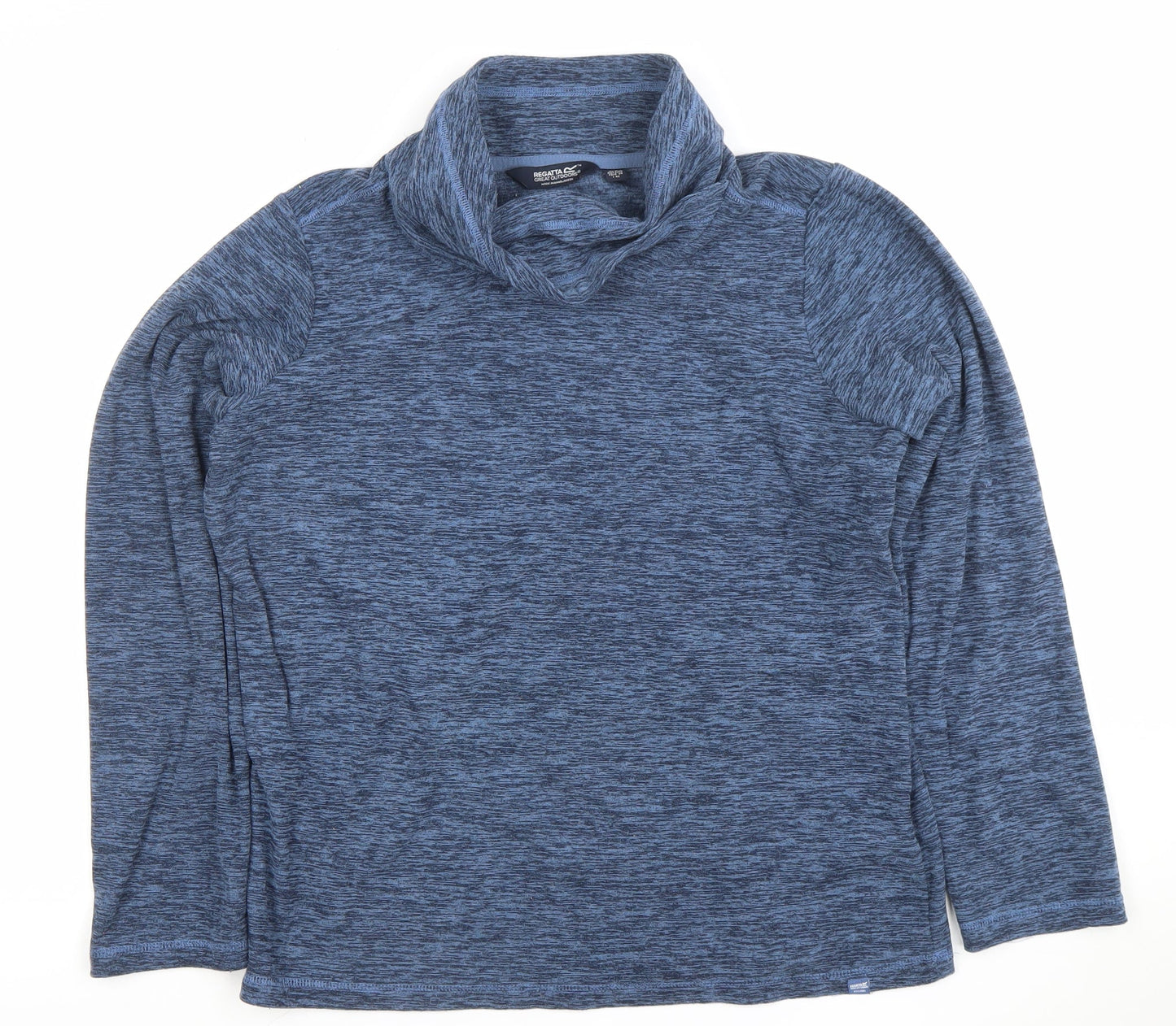 Regatta Womens Blue Cowl Neck Pullover Sweatshirt Size 12