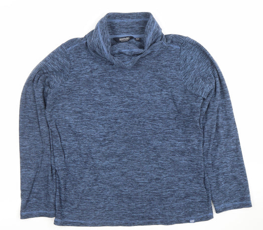 Regatta Womens Blue Cowl Neck Pullover Sweatshirt Size 12
