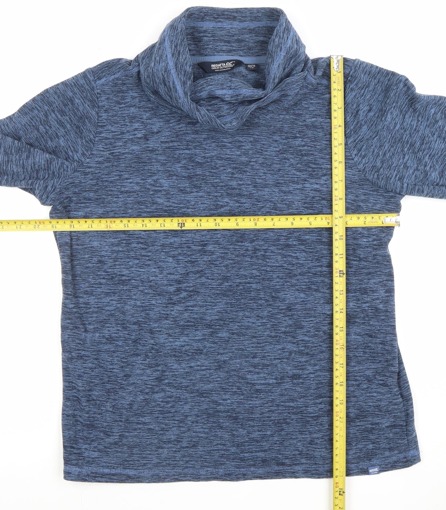 Regatta Womens Blue Cowl Neck Pullover Sweatshirt Size 12