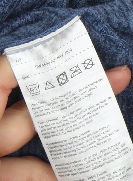 Regatta Womens Blue Cowl Neck Pullover Sweatshirt Size 12