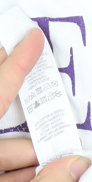 NBA Los Angeles Lakers White Women's XL T-Shirt Short Sleeve 100% Cotton