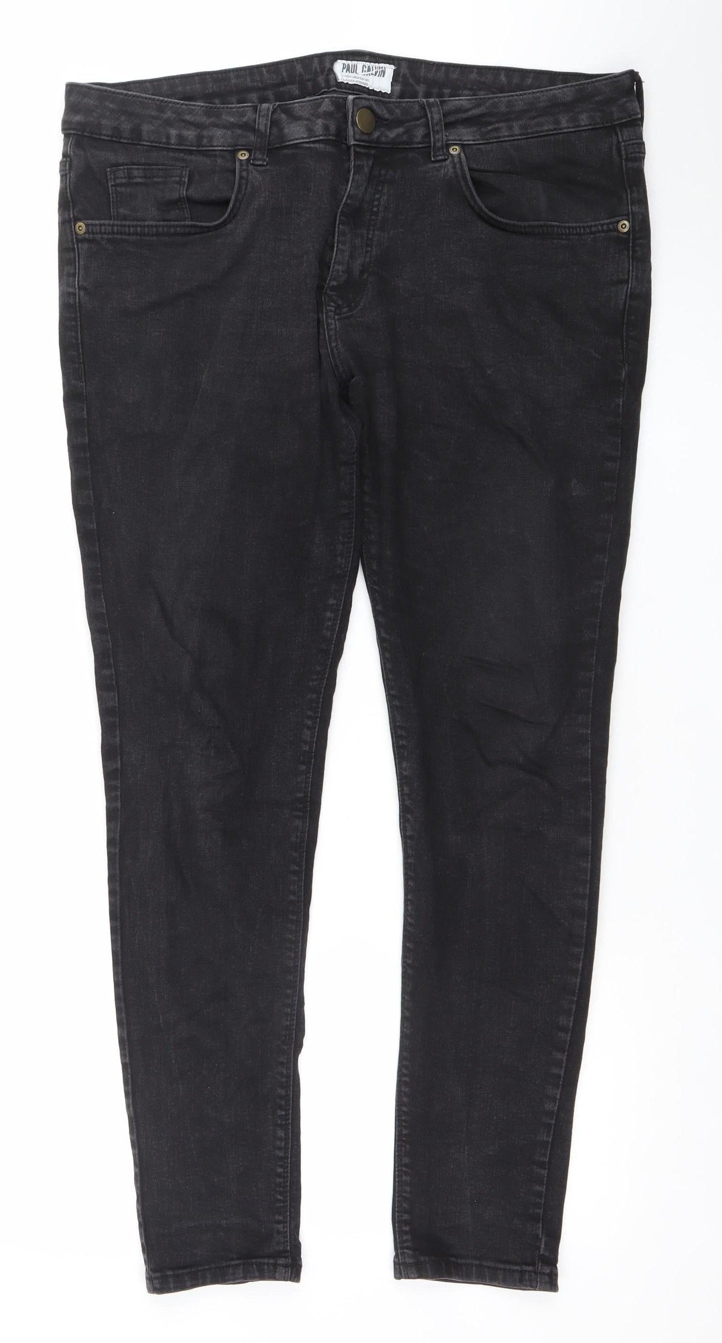 Paul Smith Men's Black Regular Fit Straight Jeans 36W 32L