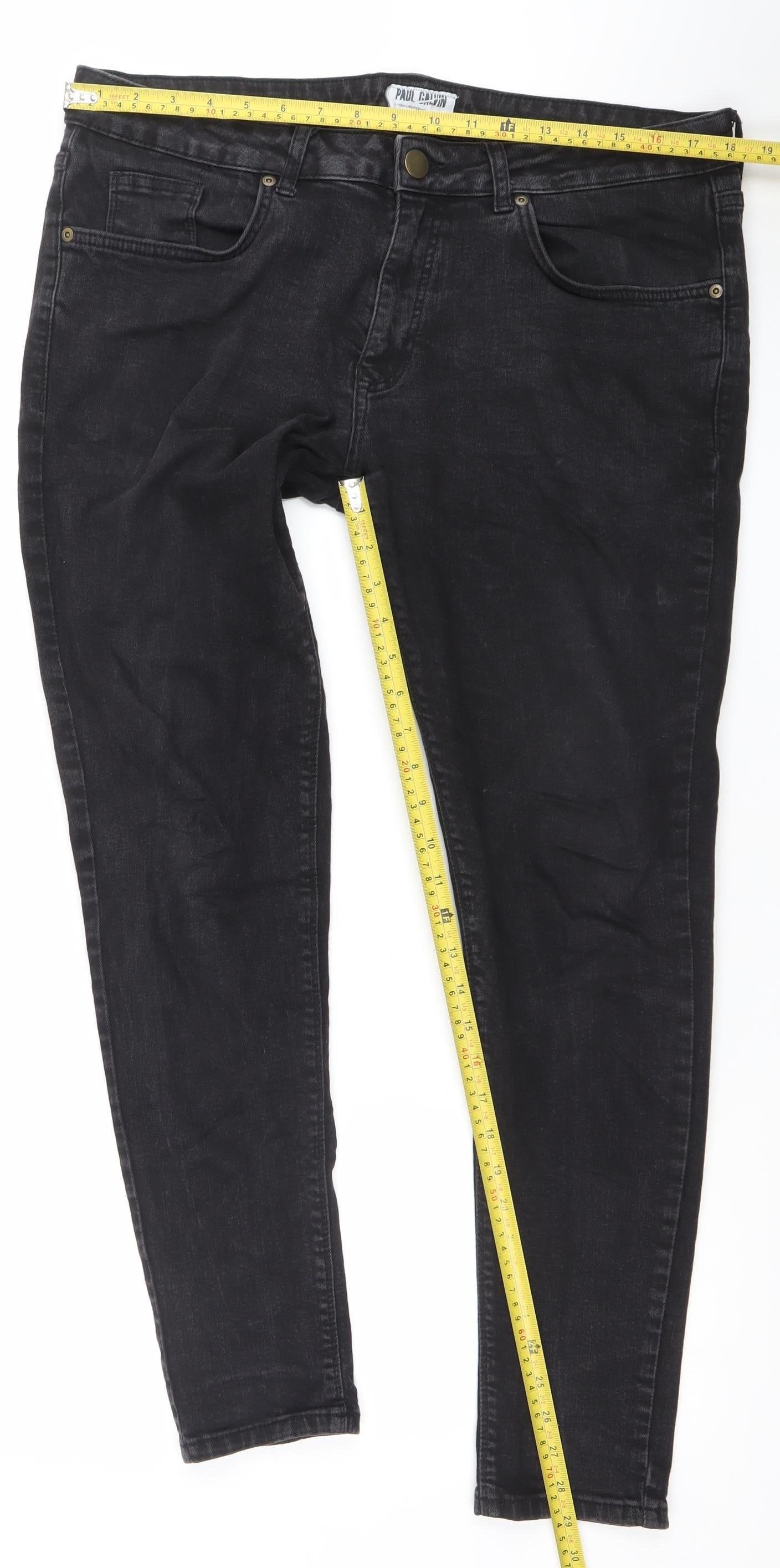 Paul Smith Men's Black Regular Fit Straight Jeans 36W 32L